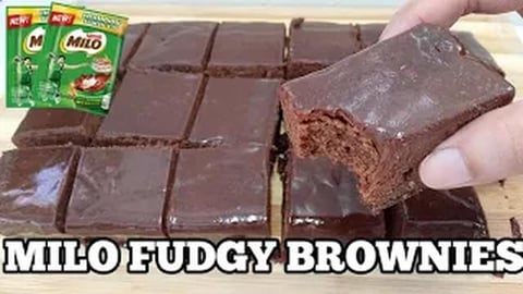 Chocolate brownies gamit ang MILO _ Milo Food _ Taste Bud...