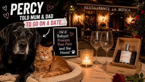 Percy Babysits Princess Puss Puss on Date Night