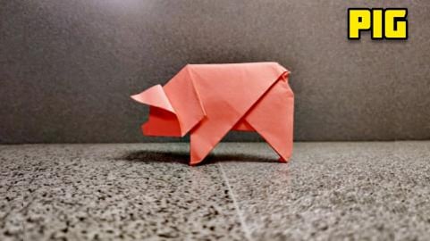 PIG | Origami Pig | Origami tutorial | Paper craft