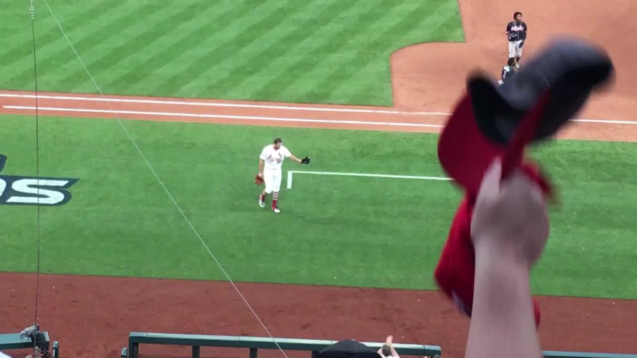 St. Louis Cardinals wear 'Black Lives Matter' shirts during Opening Day  warmups; no players kneel during National Anthem