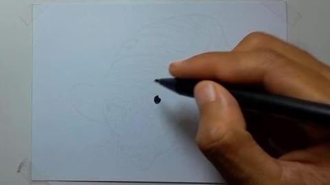 Drawing Graffiti witch-face-white-backgroundd