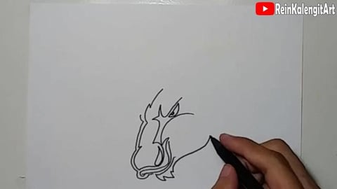 Drawing Graffiti of deer character