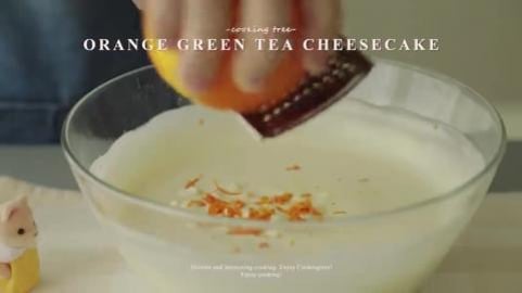 No-Bake Orange Green Tea (Matcha) Cheesecake Recipe _ Co...