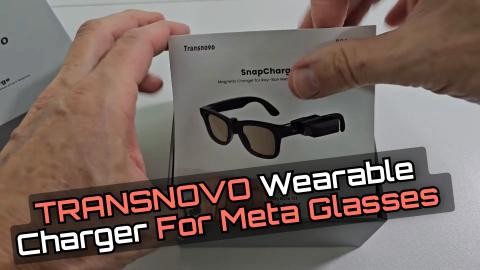 TRANSNOVO RB2-B Wearable Charger for RayBan Meta Glasses ...