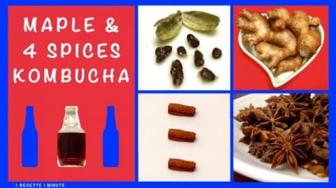 Maple and 4 Spices Kombucha (with Ginger, Cinnamon, Star ...