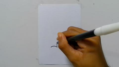 Drawing Graffiti weed and bunny hat cartoon