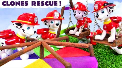 Paw Patrol Marshall clones rescued by Pups in the Playgro...