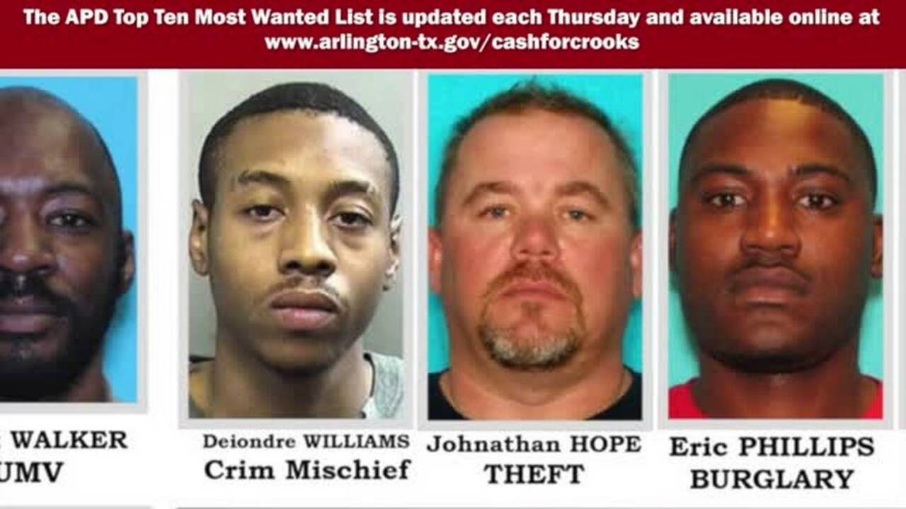 Arlington Police's 10 Most Wanted Criminals, March 30 Kansas City Star