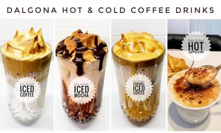 4 Flavors Hot & Cold Dalgona Coffee
