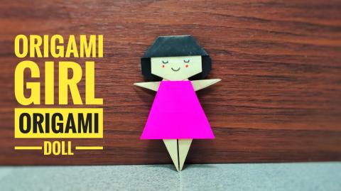 Origami Girl | Origami Doll | Origami tutorial | Paper cr...