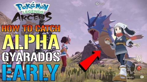 Pokemon Legends Arceus: How To Catch ALPHA GYARADOS! Earl...