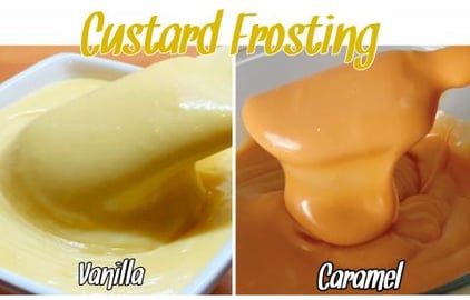 Vanilla and Caramel Custard Frosting Recipes