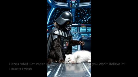 Here's what Cat Vader is doing between two takes, you Won...