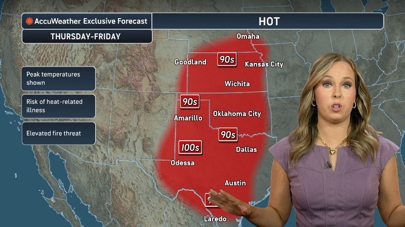 Dangerous heat and severe storms heading to central US | AccuWeather