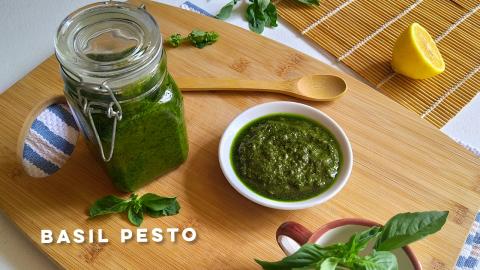 Easy Homemade Pesto Sauce | Basil Pesto Sauce Recipe