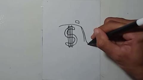 DRAW CARTOON GRAFITI STAND MONEY #SHORTS