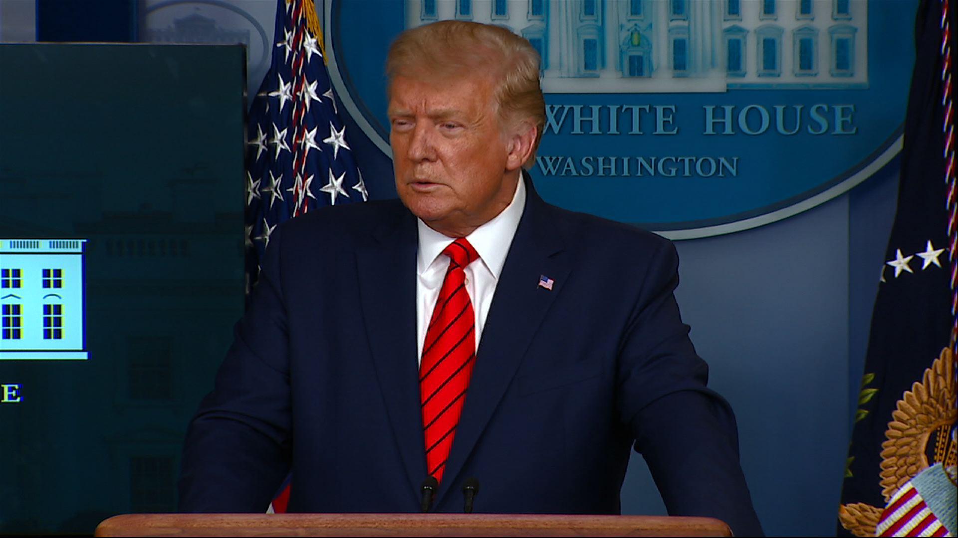 US Trump Briefing Portland Wisconsin (CR)