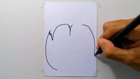 Drawing graffiti monster-yellow-pumpkin-with-big-smile-ta...