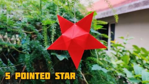 Origami 5 Pointed Star | Origami tutorial | Paper craft