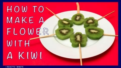 How to Make a Flower with a Kiwi / Fruit Skewer, Quick & ...