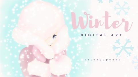 Cute Winter Girl in Pink Digital Art for Beginners | Rela...
