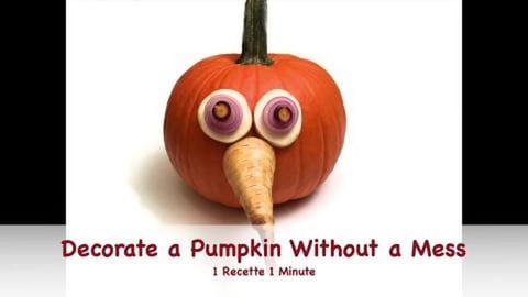 Decorate a Pumpkin Without a Mess / Quick, Fun & Easy (sh...