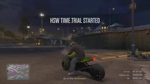 Hao's Time Trail....First Try in GTA 5 Online