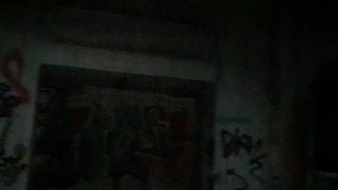 Creepy place at night in the dark