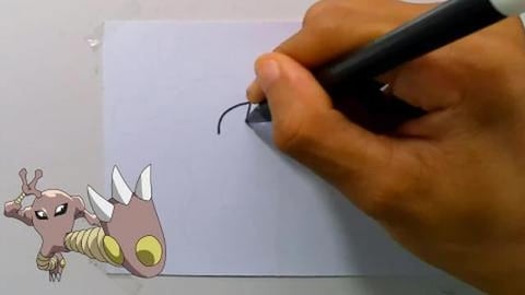 Drawing pokemon hitmonlee