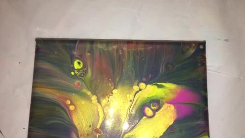 2020 Fluid Art #13 - My 3rd Canvas Dip - Drip Smash