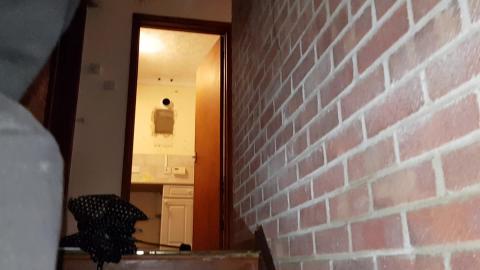 WALKING UPSTAIRS IN ABANDONED HOTEL... LOOKS LIKE A CRIME...