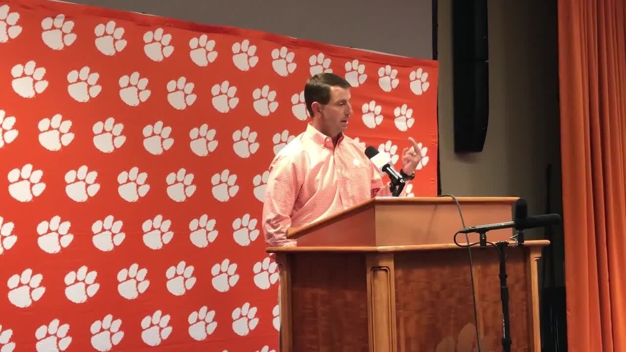 Clemson football coach Dabo Swinney on Cleveland job: 'I hate the cold'