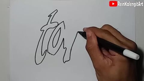 Drawing Grafiti Name Tobri