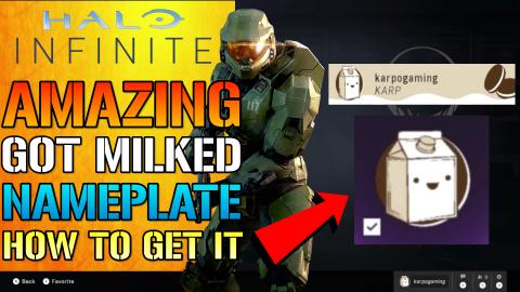 Halo Infinite: AMAZING! "GOT MILKED" Nameplate & Emblem (...