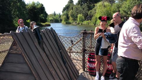 Log Raft from Pirate's Lair on Tom Sawyer Island - Disney...