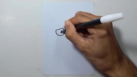 Drawing Grafiti cartoon-blue-zombie-head