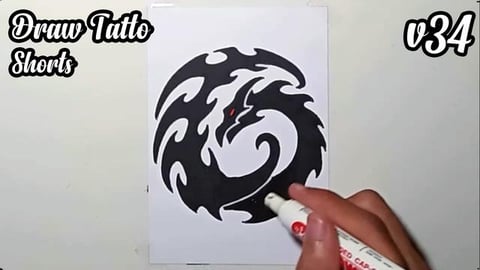 Draw tatto v34 #shorts