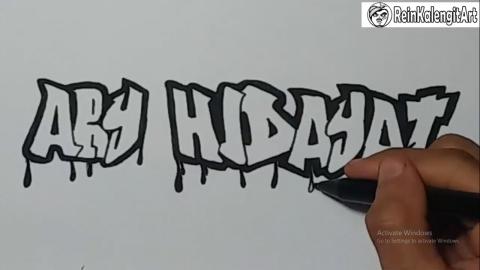 Drawing grafity name ARY HIDAYAT