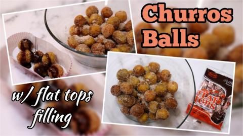 Churros Balls with Chocolate Filling