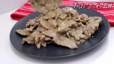 TasteBuds155 _ EASY CREAMY BEEF WITH MUSHROOM RECIPE