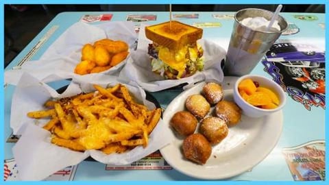 INCREDIBLE Comfort Food Challenge with Cheesy Fries and D...