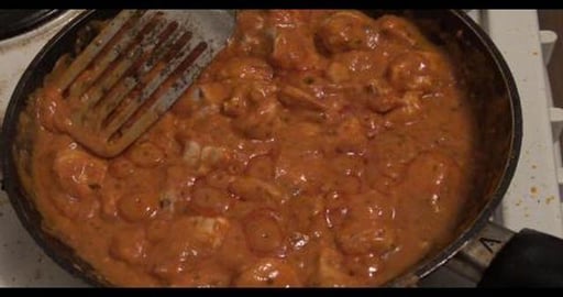 Huskies try home made Tikka Masala