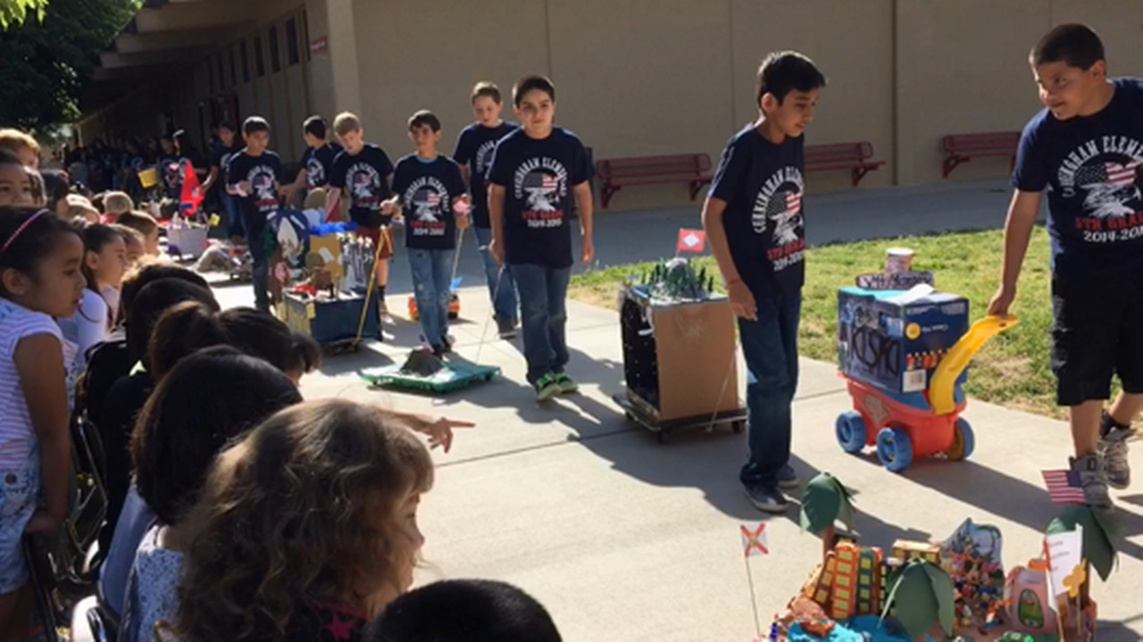 Turlock Fifth Graders Parade U.S. States Floats Modesto Bee