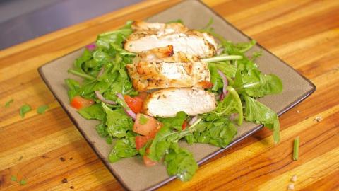 Chicken and Arugula Salad - air fried chicken - air fryer...