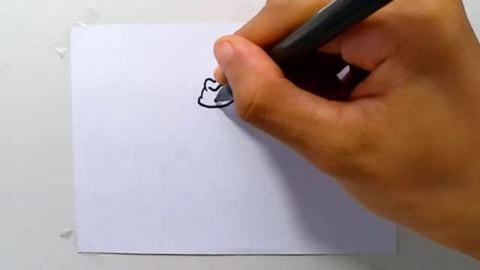 Drawing Gorilla graffiti with 2 large glasses of beer sho...