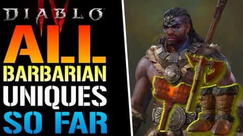 Diablo 4: Barbarian! All Unique Weapons, Armor, Rings & A...