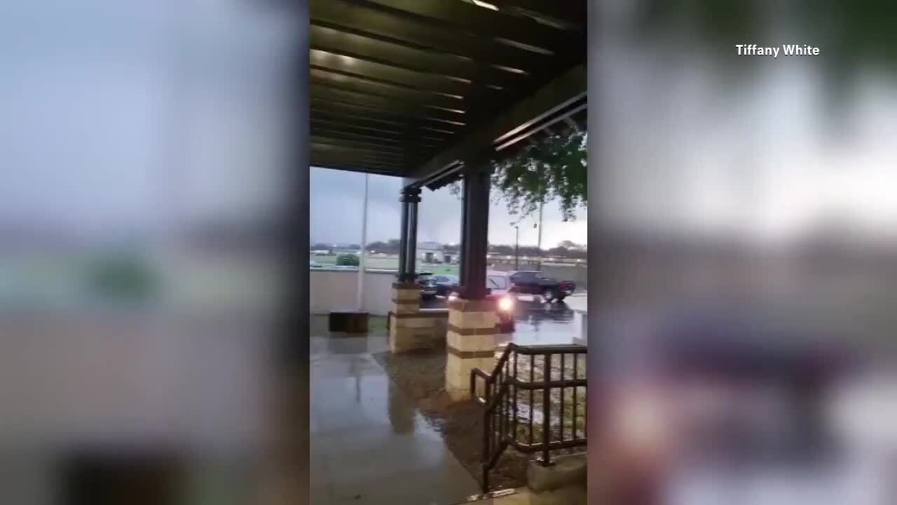 Possible tornado spotted at naval air station reserve base in fort
