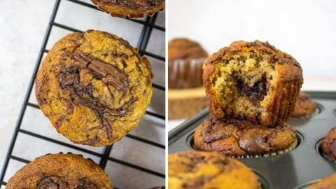 Baking Banana Nutella Muffins