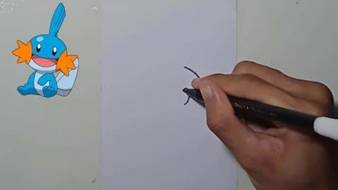 Drawing Pokemon mudkip shorts