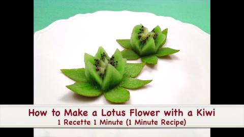 Kiwi Flowers - 2 Beautiful Fruit Garnishes